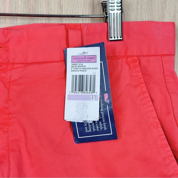 Vineyard Vines 9 Inch Stretch Breaker Shorts in Papaya Punch - Picture 3 of 7